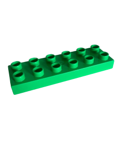 Lego Duplo kostka zelená 6x2 úzká